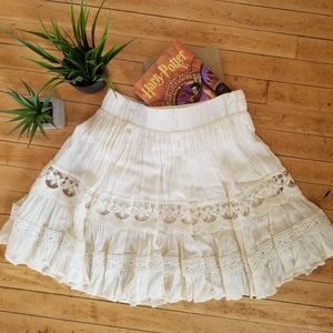 F21 lace flounce skater skirt